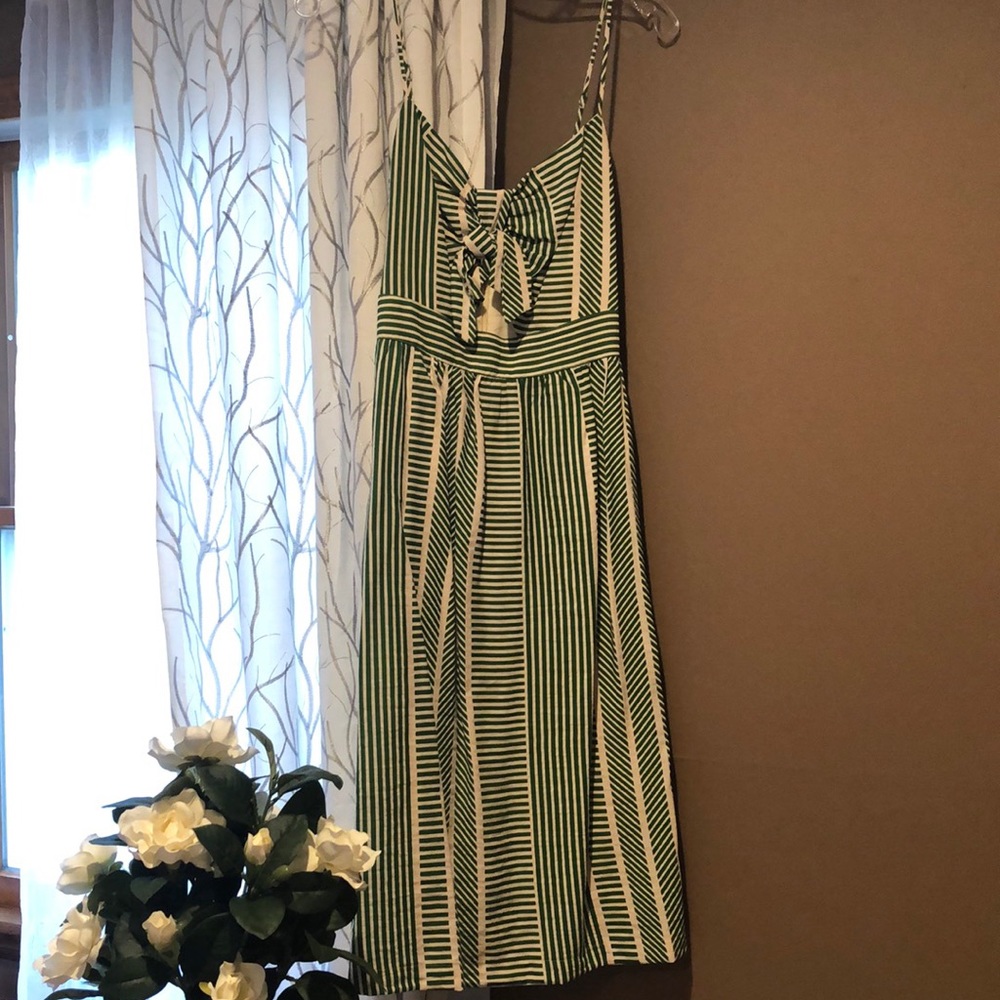Striped Green Summer Dress